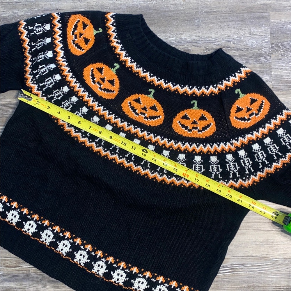 NWOT ZAFUL Traditional Halloween Pumpkins Sweater L - Picture 4 of 8
